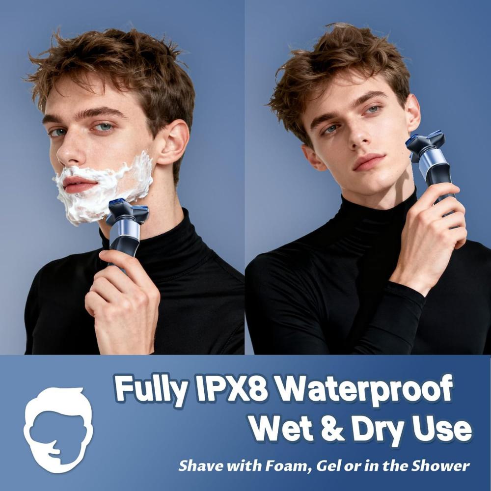 Electric Razor for Men: 3-in-1 Shaver with Hair Clipper and Nose Hair Trimmer