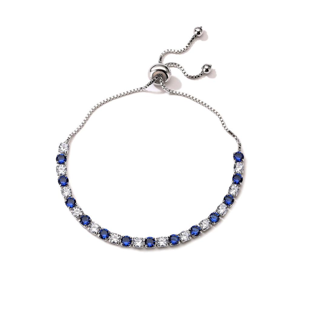 Elegant Women’s Colored Zircon Gold-Plated Tennis Bracelet