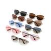 Cat Eye Metal Borderless Retro Men Women Sunglasses Fashion Trend Outdoor Sunscreen Sunshade Street Photography Glasses
