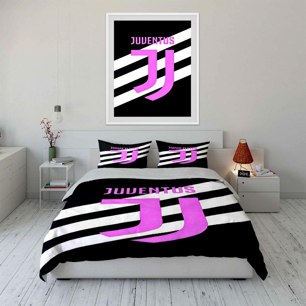 "Juventus logo and stripes." Bedding sets Duvet cover sets Duvet covers Pillowcases(1*Duvet Cover 2*Pillowcases without duvet insert)