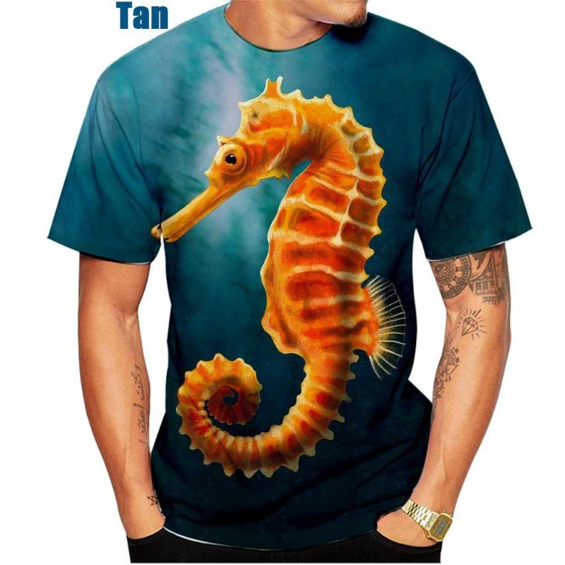 Haima Series 3D Printed Men's Casual Short Sleeved T-shirt Men's T-shirt