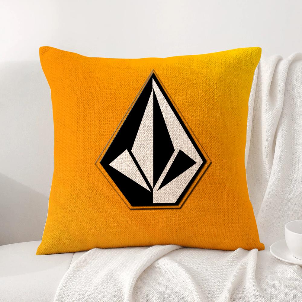 

VVolcomS LOGO Cushion Cover Natural Linen Organic Fabric DoubleSided Printing Sofa Home Decor Breathable Bed Pillow 30x30cm