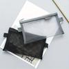1pc-Zipper mesh pencil case, multifunctional stationery storage bag, used for cosmetics, makeup, travel accessories