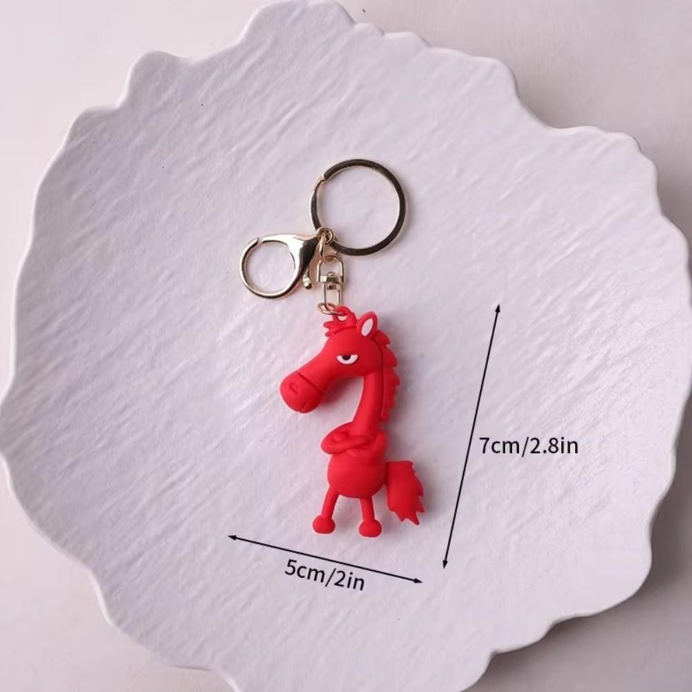 2026 Horse Mascot Keychain Accessories Cartoon Car Key Chains  Christmas Gifts
