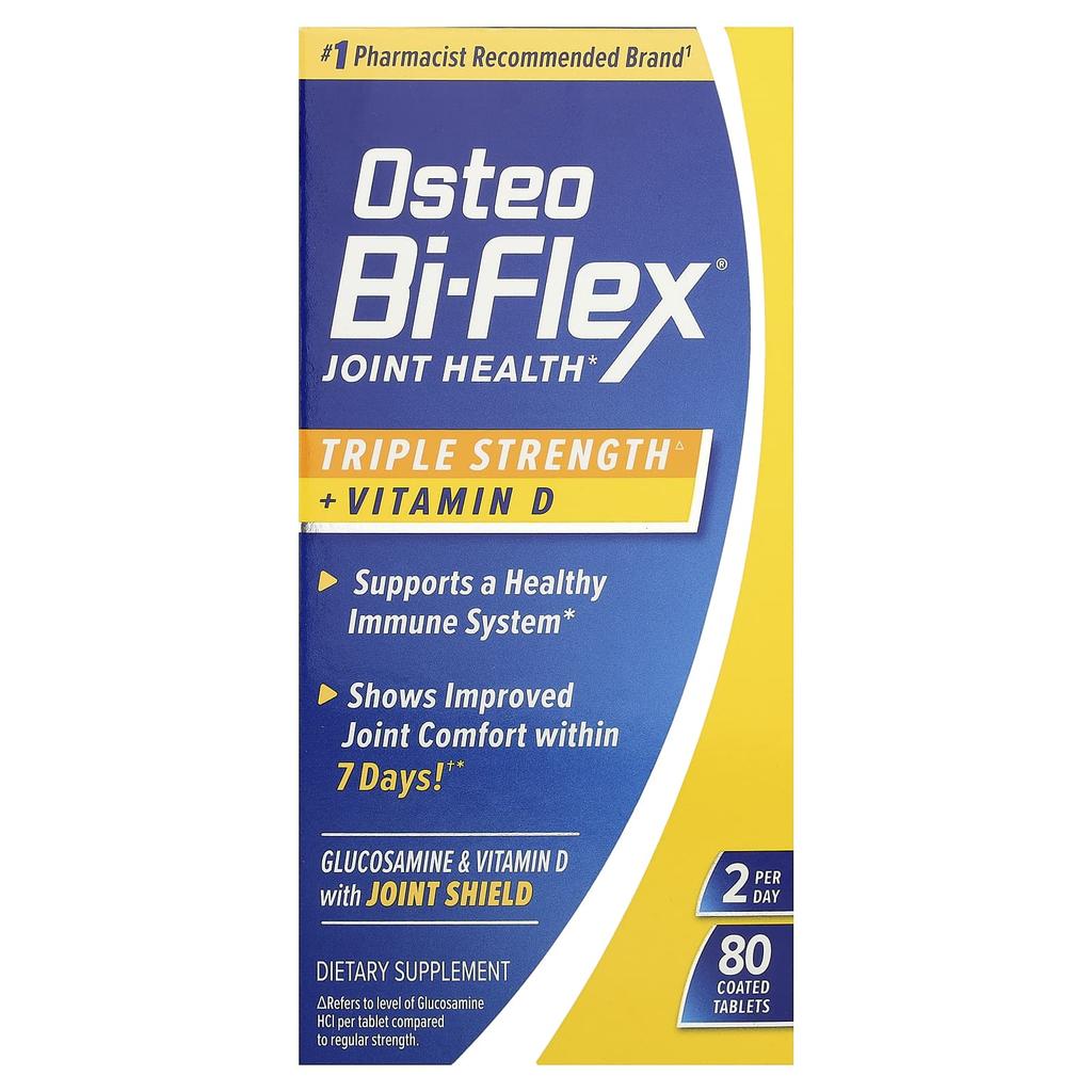 Osteo Bi-Flex, Joint Health, Triple Strength + Vitamin D, Coated Tablets 80