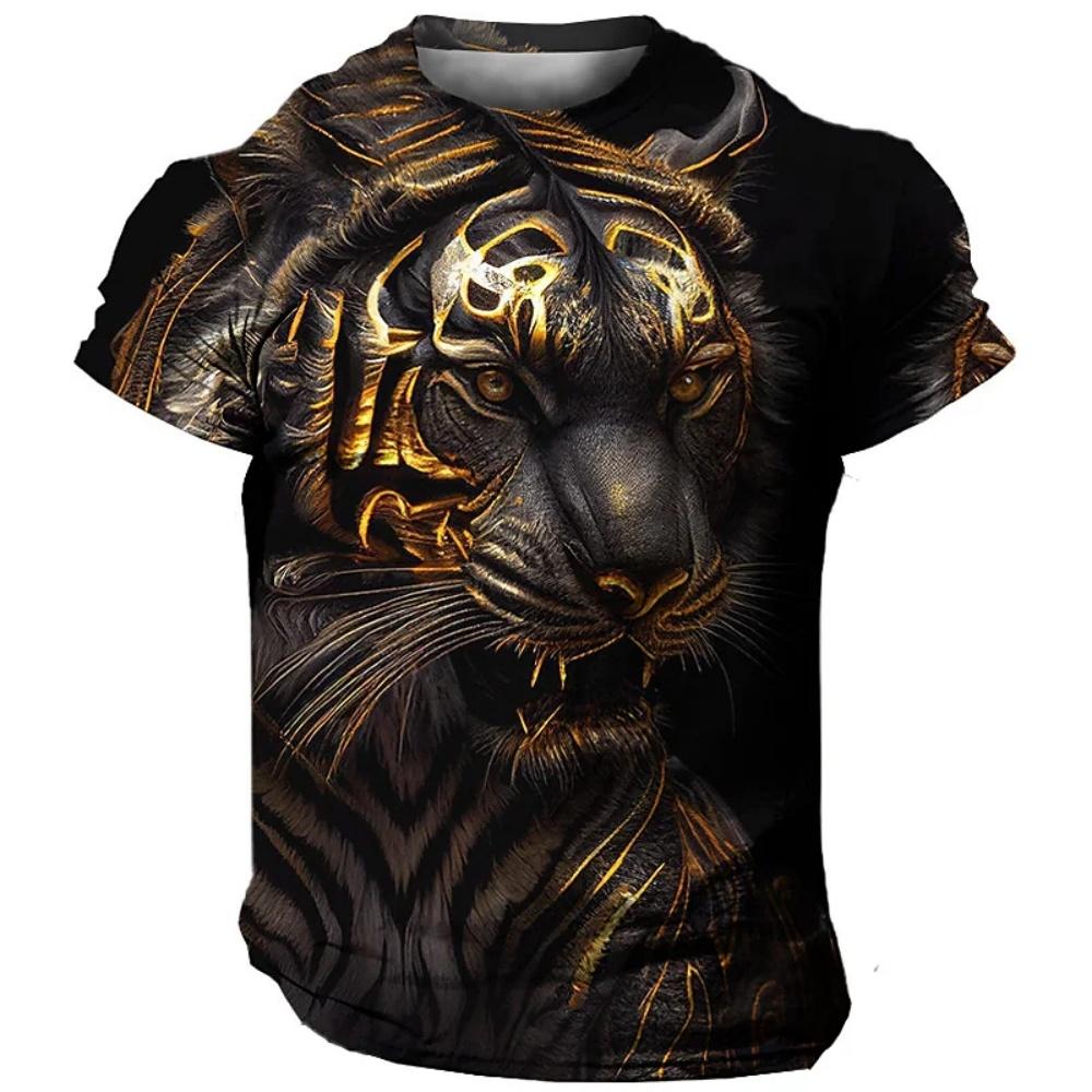 Vintage 3D Animal Men's Clothing Summer Breathable Men's T-Shirt Hip Hop Fashion Men Top Trend O-Neck Men Short Sleeve