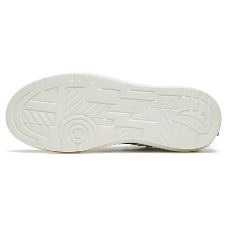 New Anta Young Generation Anti Slip And Wear Resistant Lightweight Low Top Skateboard Shoes Black White 912328060-4