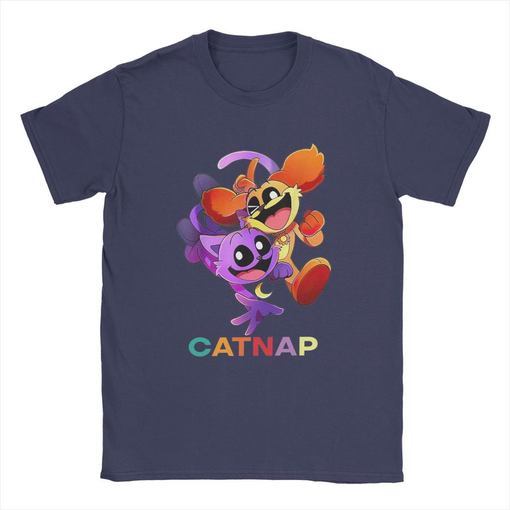 T-shirt per Bambini Uomo Smiling Critters Catnap Dogday Gioco Cartone Animato 100% Cotone Divertente Manica Corta Girocollo Maglietta T-shirt Regalo