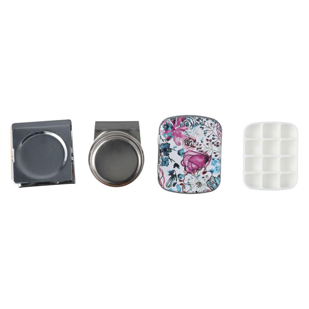 

4 SET Purple Rose Portable Mini Tin Box Mini Paint Palette Travel Watercolor Kit