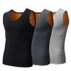 Base Shirt Sleeveless Solid Color Warm Double Sided Plush Men Underwaist for Winter