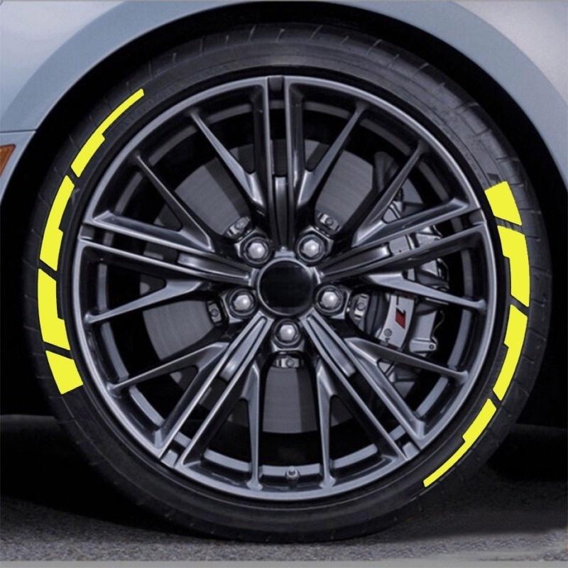 Car Tire Decoration Sticker 4 Tires DIY Decals Automobile Motorcycle Tire Styling Stickers Multi Colored Customizable Letter