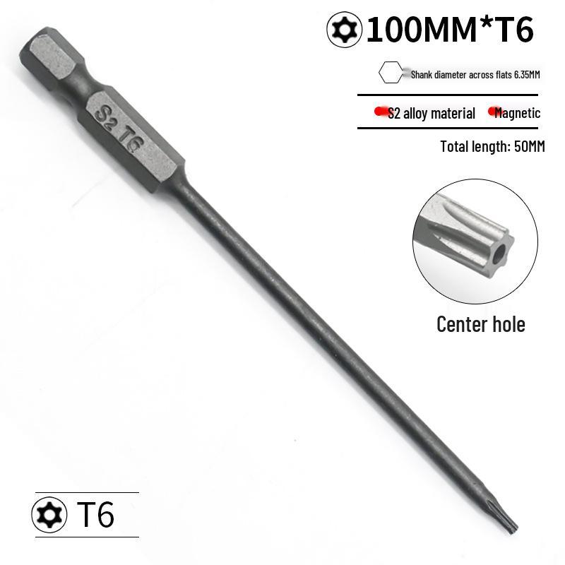 S2 Torx T5-T40 & Phillips Screwdriver Bit Set with Holes - Electric Compatible