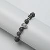 1 buc. Brățară la modă pentru bărbați, cu cap de lup, elastică, cu mărgele, accesorii casual, potrivită pentru întâlnire, petrecere, festival, cadouri-ZT449