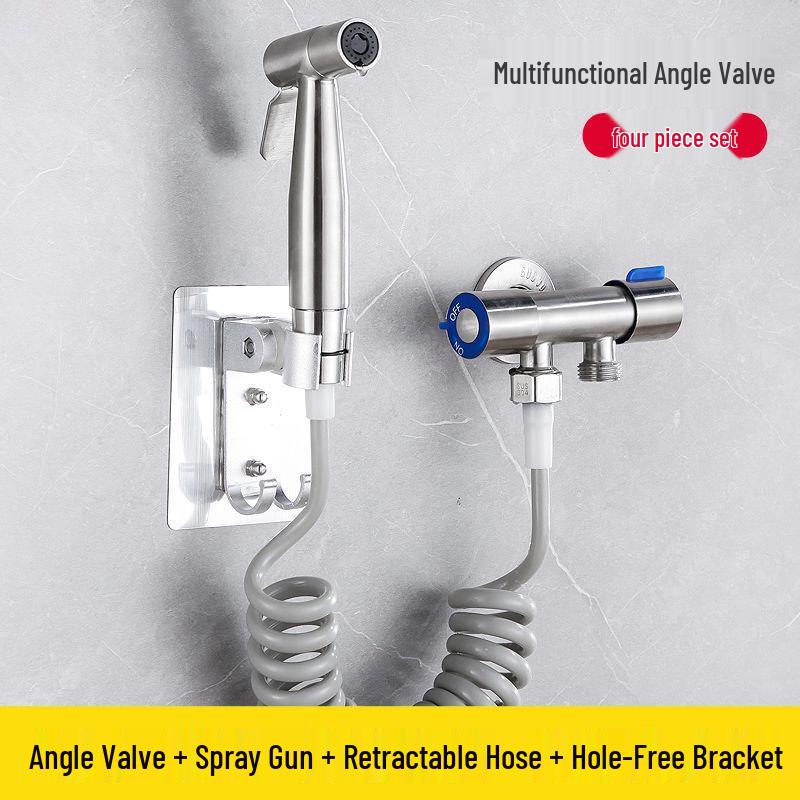 High-Pressure Toilet & Bidet Sprayer with Faucet Angle Valve