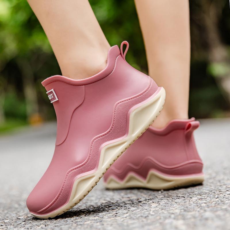 

Дождевики мужские и женские короткие водонепроницаемые туфли модные нескользящие кухонные рыболовные выносные резиновые сапоги для мойки автомобиля резиновые сапоги пара хлопок 40 розовый