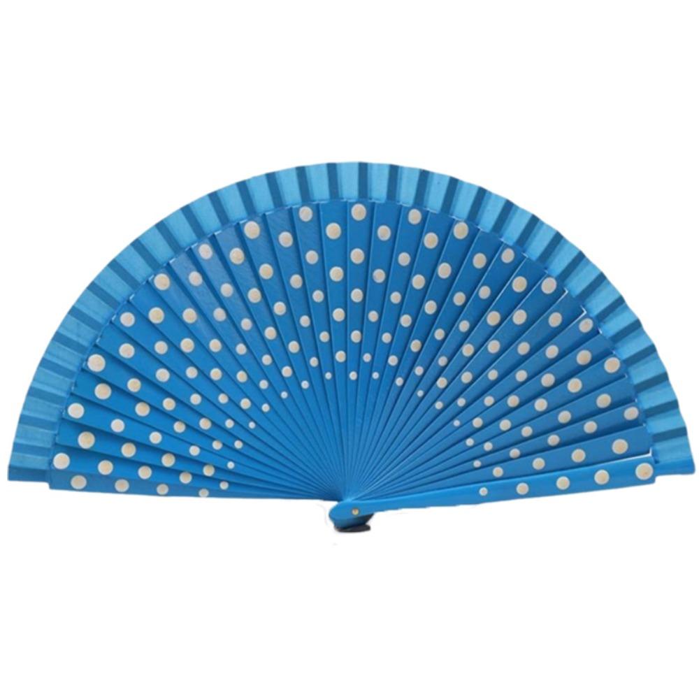 Vintage Flamenco Spanish Folding Fan Wood Handle Decorative Fan Dancing Fan Filming Props