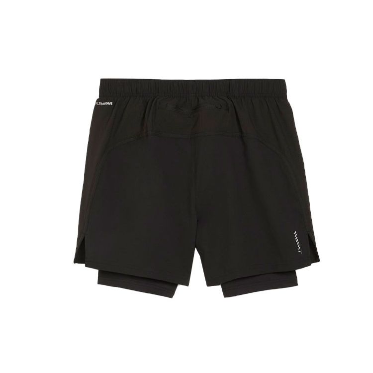 Puma Ultraweave Running Series Solid Color Mid-Rise Casual Shorts Men shorts Black 524994-01