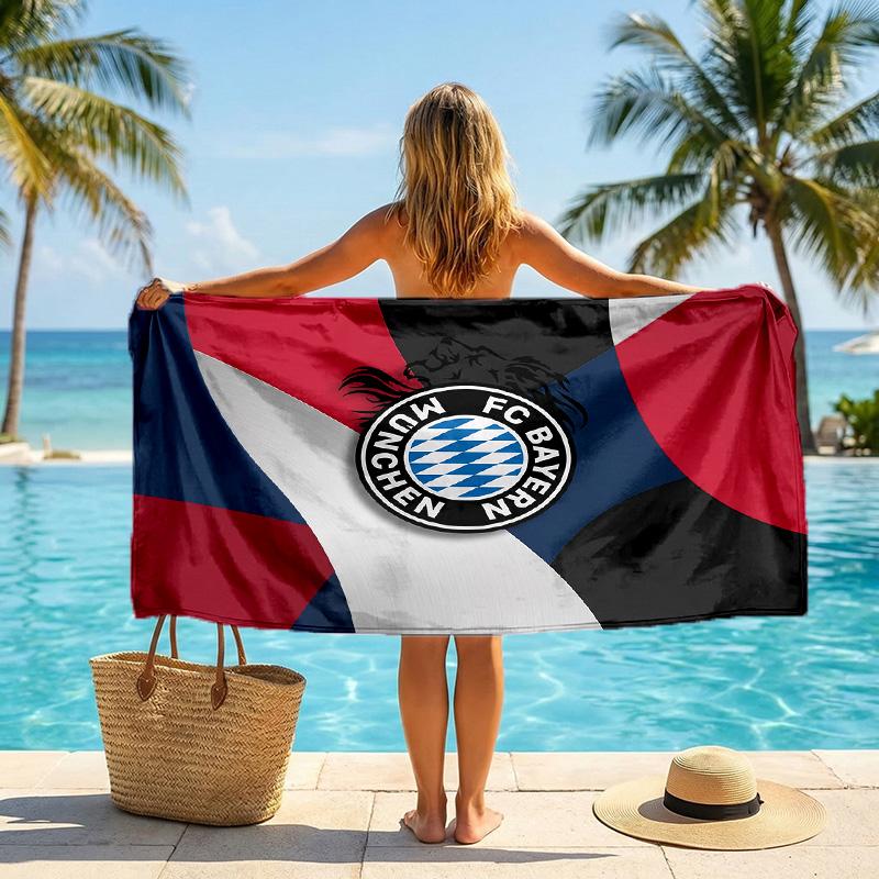 Bayern Munich Print Quick Dry Beach Towel Microfiber Absorbent Portable Travel Swimming Towel