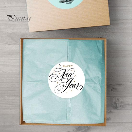 500 ks/role Samolepicí kreslené kreslené ozdobné vánoční samolepky různé vzory Veselé Vánoce kulaté samolepky balení sváteční dekorace