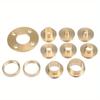 Allsome 11 Pcs Woodworking Router Bushing Guide 10-30mm Copper Premium Router Guide Bush.