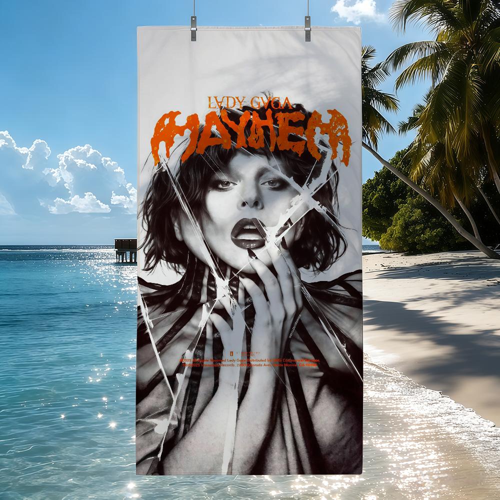 Singer Lady G-Gagas Towel Sports Quick Dry Travel Camping Sandproof Soft Light Large Beach Towel