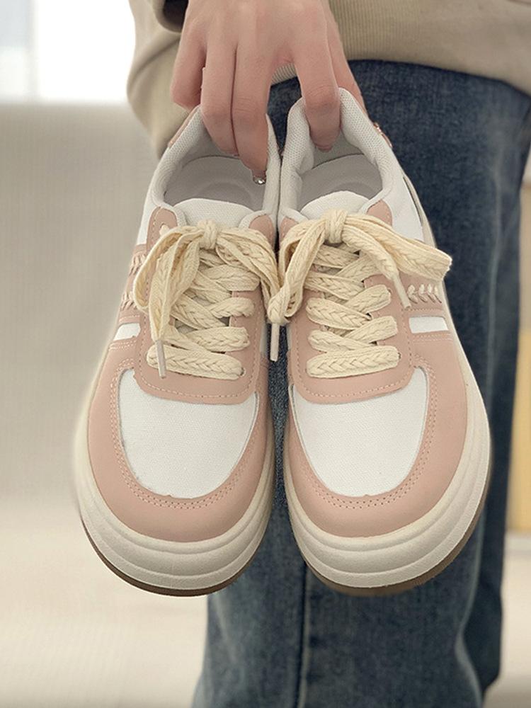 

Casual board shoes women s versatile little white shoes autumn and winter new students platform sports shoes board shoes 40 розовый