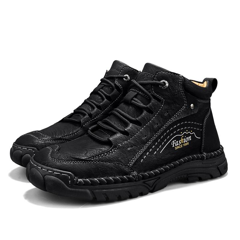 38-48 Men’s Boots High Top Leather Shoes Outdoor Large Size Autumn/winter Handmade Ankle Boots