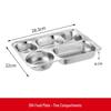 Yujia 304 Stainless Steel Divided Meal Tray with Lid