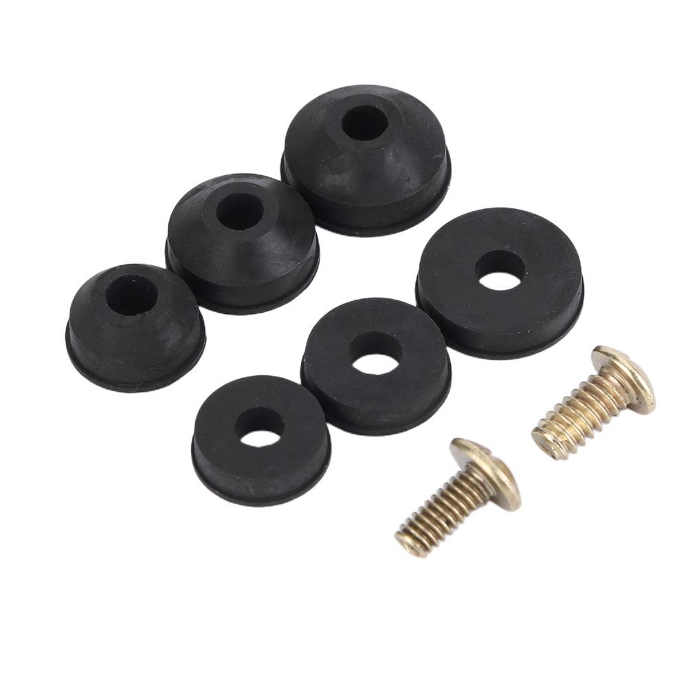 48 stk Rørleggerkran Tetningsskive O-ring Gummi Kranskive Sortiment med Skruer Flat Fasettert for Kjøkkenkran eller Vask Lekkasje