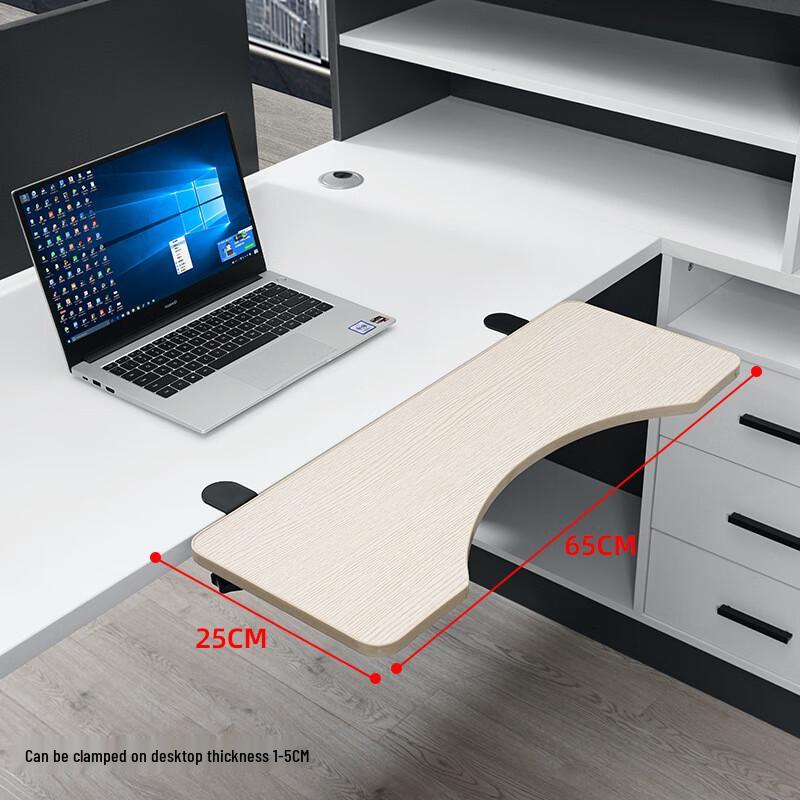 Curved Oak Desk Extension Board