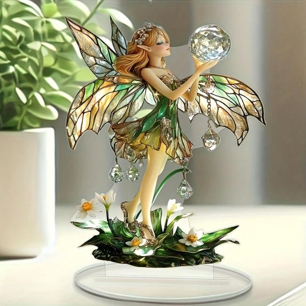 Magic Fairy, 2D Flat Acrylic, Tabletop Decoration, Ornaments, Suitable for Living Room, Office, Gifts, Christmas, Halloween