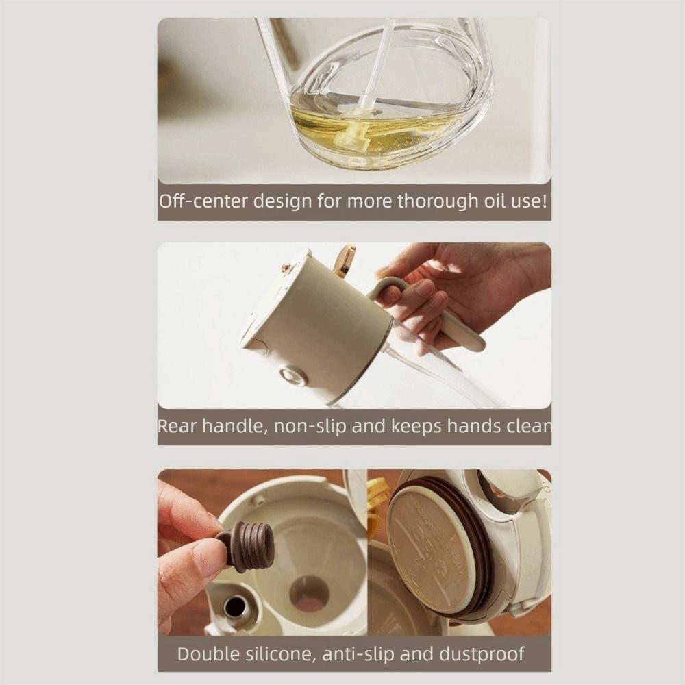 Glass 2-in-1 Oil Sprayer 580 ML Oil Dispenser Practical Dual-Purpose Oil Bottle  Barbecue Cooking