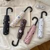 UV Protection Polka Dot Folding Umbrella Lightweight Travel Outdoor Umbrella Daily Use