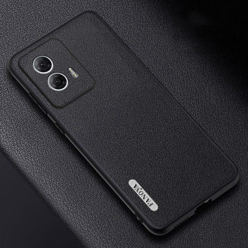 Luxusní pouzdro z PU kůže pro Motorola Moto Edge 50 Fusion 5G Zadní kryt Matný silikon Nárazuvzdorný Plná ochrana Pouzdro na telefon Coque