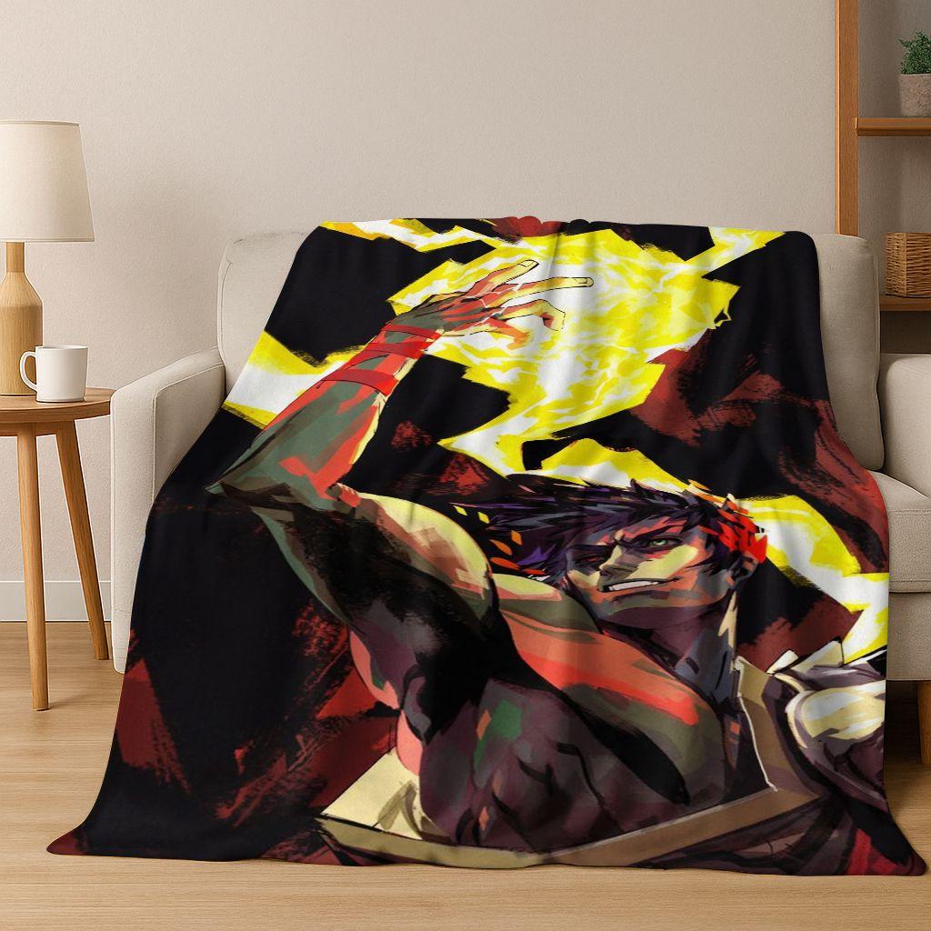 3D Classics Game Hades Cartoon Flannel Blanket,Cozy Soft Throw Blanket for Home Bedroom Bed Sofa Picnic Cover Picnic Gift Kids