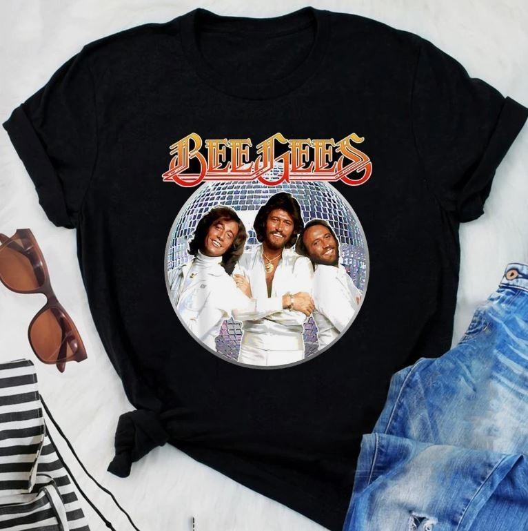 Bee Gees Tshirt Black Cotton All size S345XL Unisex T-Shirt XXXL