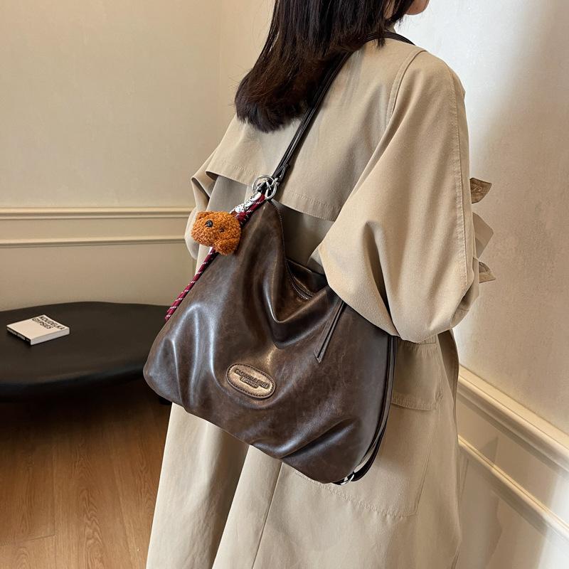 Tote Bag Women 2025 New Large-capacity Commuter Backpack Retro Casual Street Trend Single Shoulder Messenger Backpack