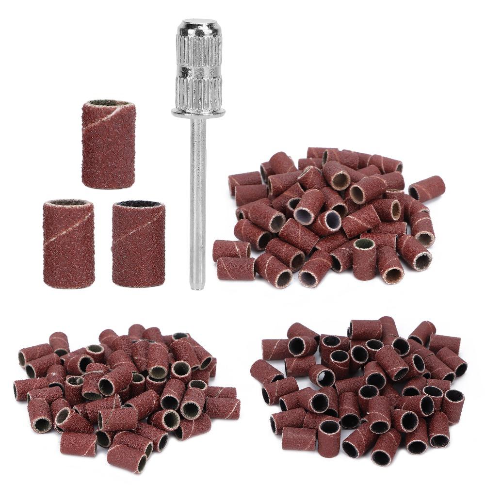 210pcs Replaceable Sanding Bands Electric File Compatible Manicure Sanding Bands  For Gel Manicures