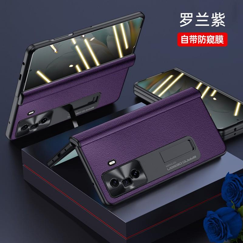 Premium Genuine Leather Flip Case Honor Magic Vs3 With Built-in Kickstand Magnetic Full Protection Screen Protector