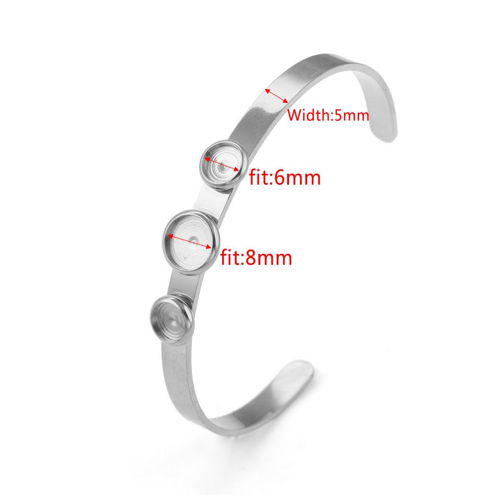 2 Stück Verstellbare Edelstahl Goldplattierte Armbänder Schmuckzubehör Passend für 12mm Cabochon Basis DIY Armband zur Schmuckherstellung