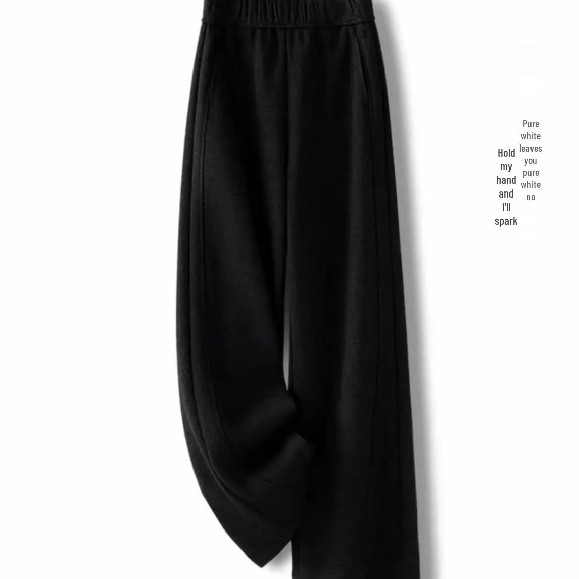 

2026 Early Spring High-Waisted Plus Size Velvet Scythe Pants - Loose Fit, Straight Leg. XL (115-125 lbs)