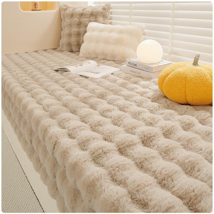Winter And Autumn Sofa Cover Fabric Straight Row Anti Slip Thick Soft And Sticky Floating Window Cushion Atmospheric Decoration Pad