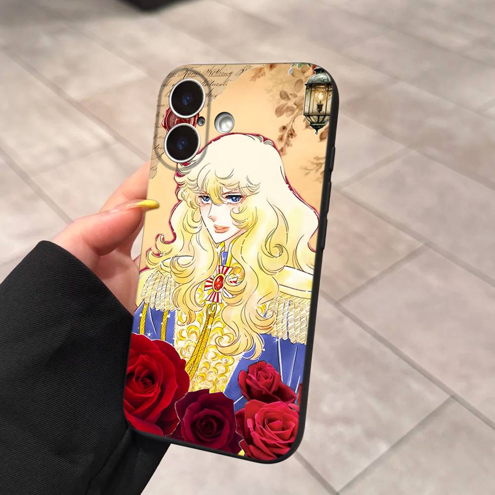 Rose Of V-Versailles Lady Oscar Soft Back Phone Cover Case For IPhone 17 16 Pro Max 15 12 11 16e 13 Mini 14 15 Plus