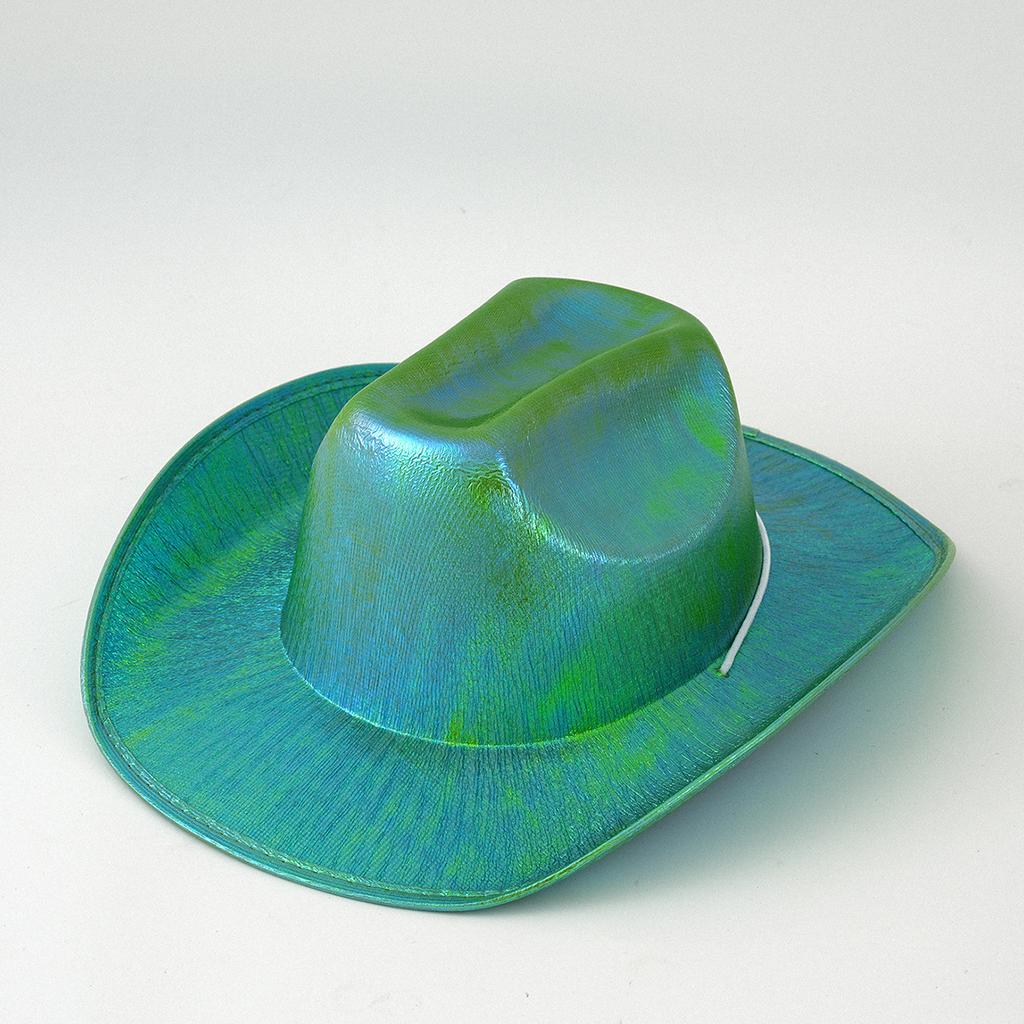 Popular Women's Solid Color Neon Light Simple Fashion Disco Cowgirl Hat Bachelorette Party Clothing Ideas