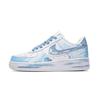 Air Force 1 Cloud Galaxy, Footprint Innovation Cow Leather Low Top Skateboard Shoes Unisex Sky Blue CW2288-111(Team726-)