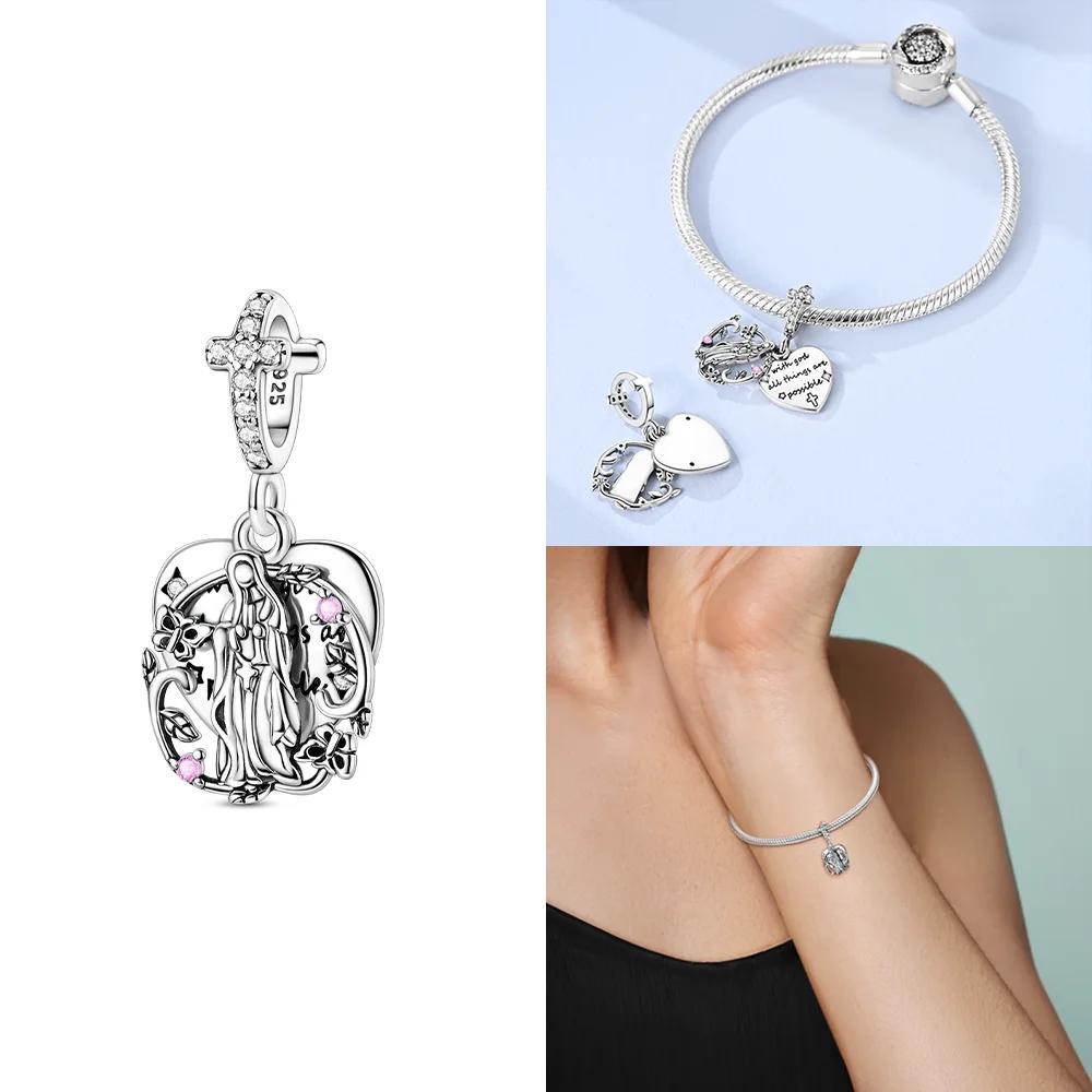 Exquisite Original Blue Zircon Leaf Dress Charms Beads Fit Bracelet Charms Copper Women Jewelry Making Diy Accessory Gifts