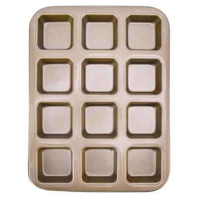 Mini Kastenform Backformen 12 Mulden Brownie Backform Kohlenstoffstahl Muffin Backgeschirr Cupcake Brot Teilerform