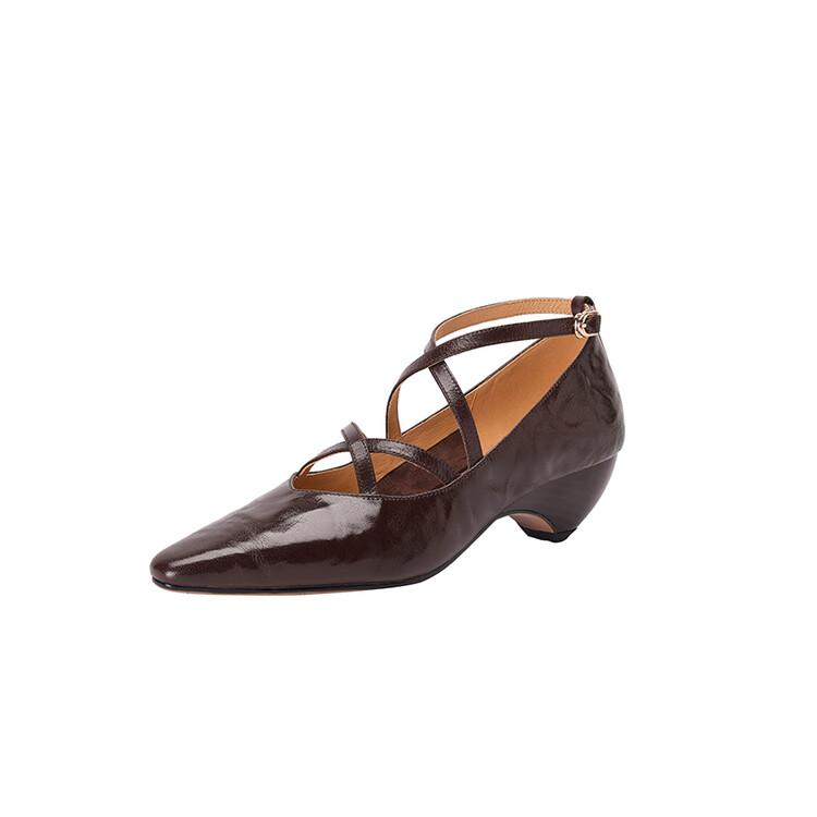 

Мода Новые Весенне-Летние Женские Туфли из Овчины с Квадратным Носком, Мелкие Женские Туфли-Лодочки, Туфли Мэри Джейн для Женщин, Ремешки, Обувь Гладиаторы 41 темно-коричневого