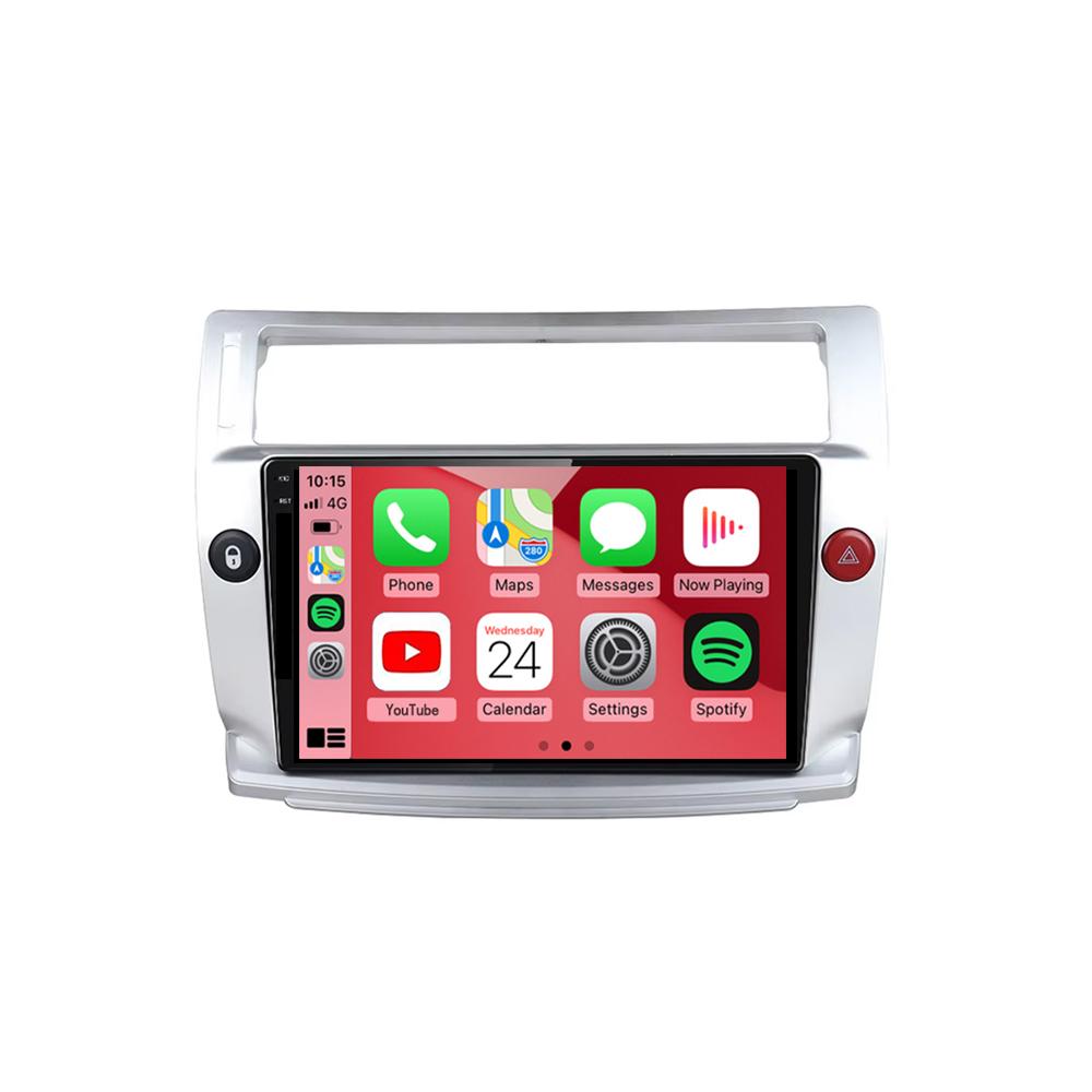 Radio multimedia GPS auto Android 14 player video Android Wireless Carplay Auto Pentru Citroen C4 C-Trimphe C-Quarte 2004 - 2014