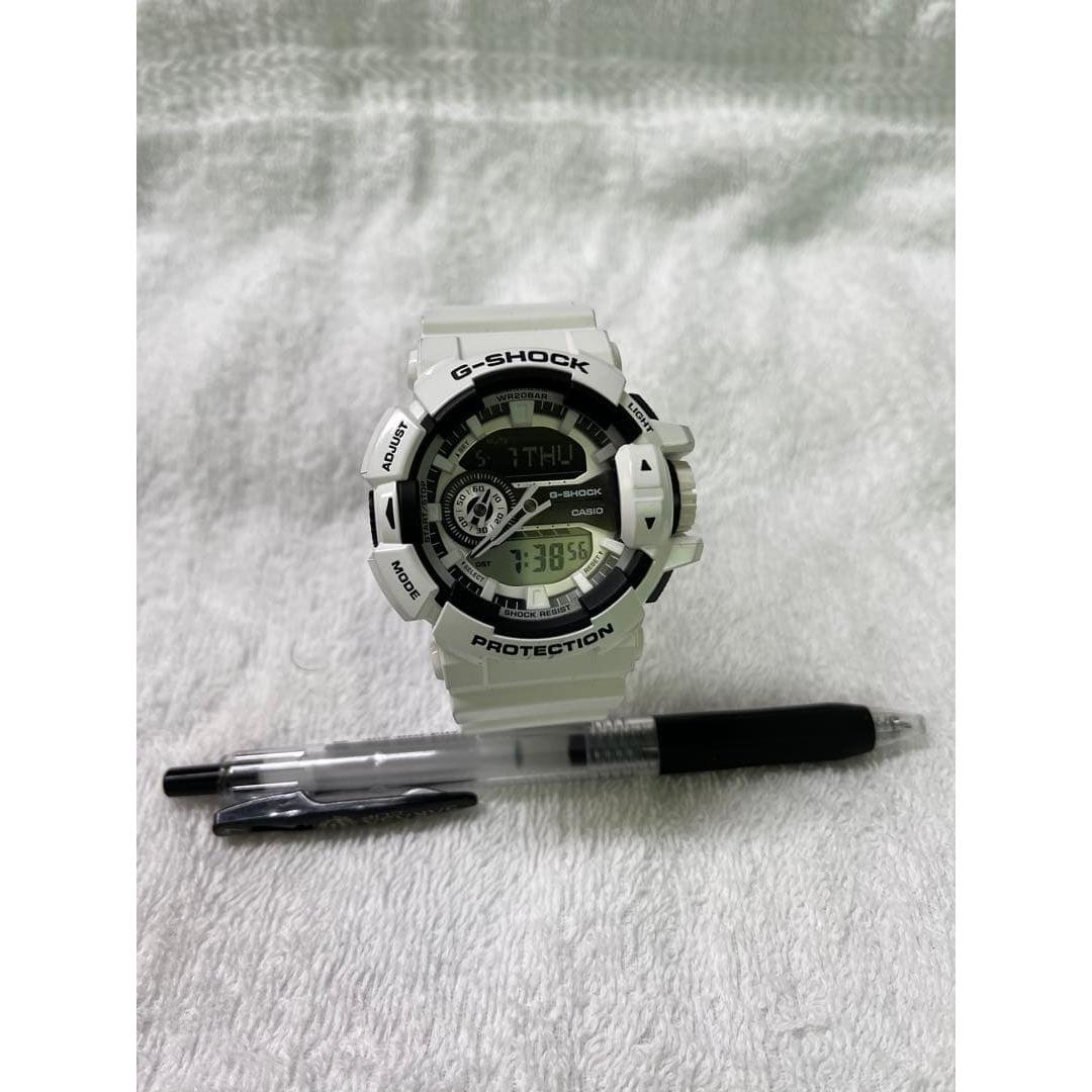Used CASIO G-SHOCK GA-400-7AJF White x Black Working item